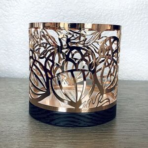 Fall Woodland Acorn Gold Candle Holder Sleeve